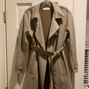 Mango Wild Leather Trenchcoat